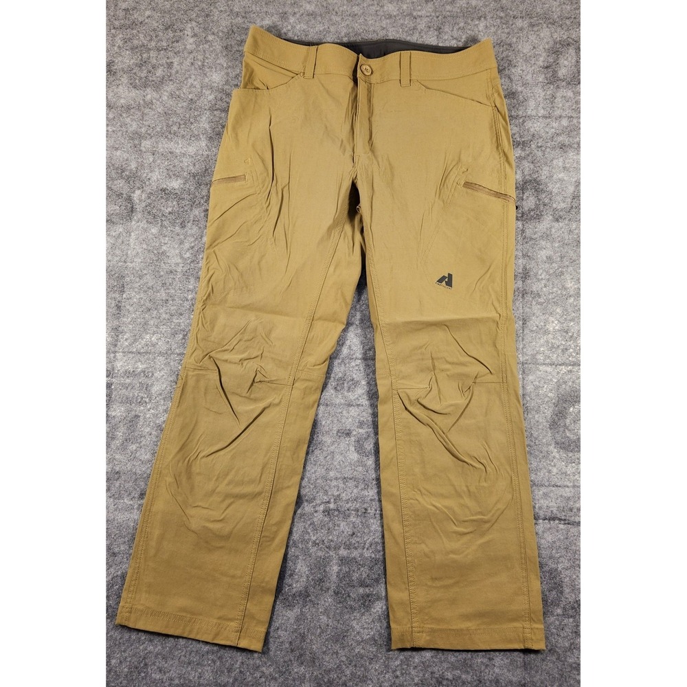 eddie bauer pants Men's 35x28 brown chino firstascent outdoor active wear
